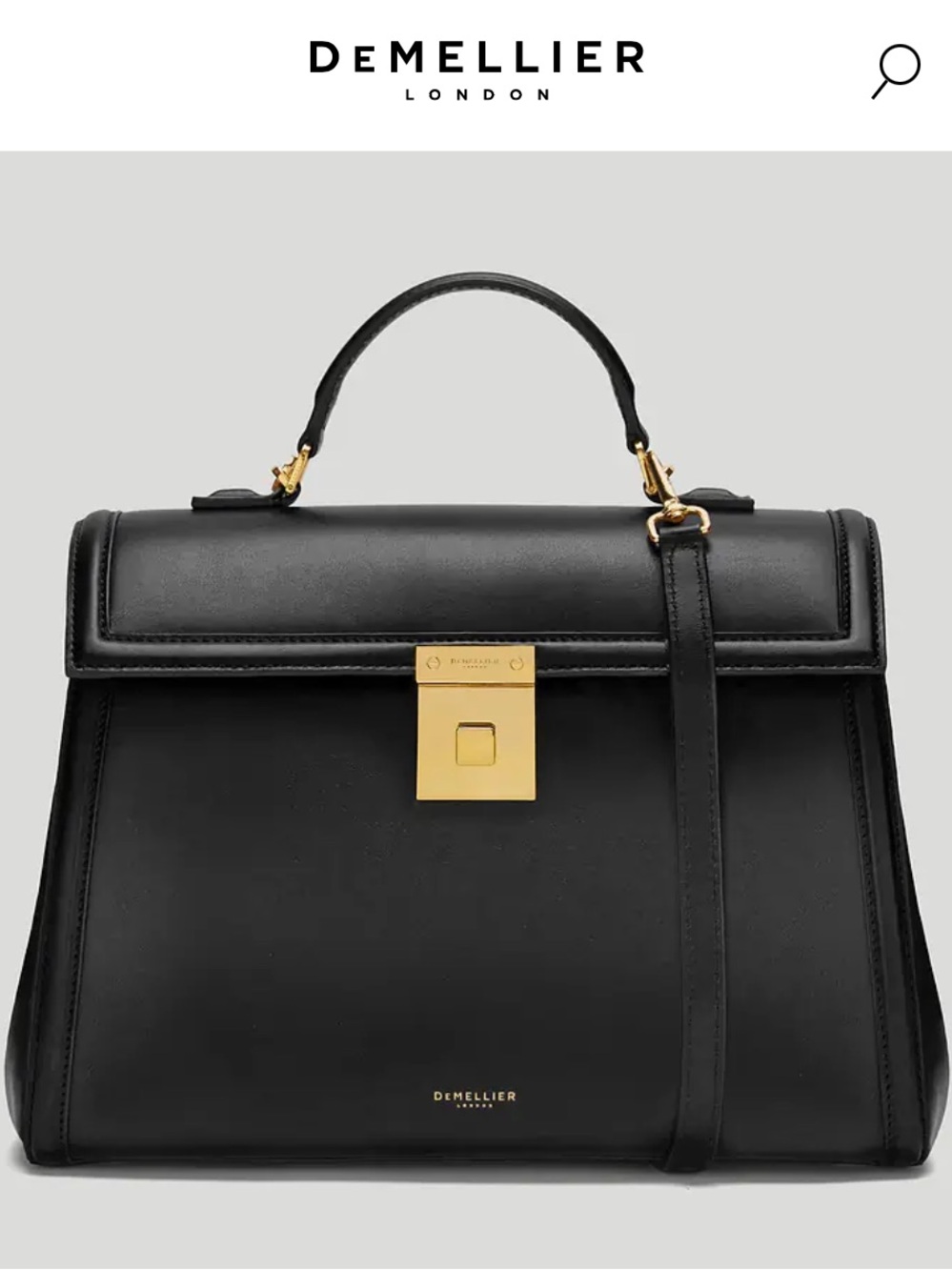 Demellier Paris Midi Bag in Black